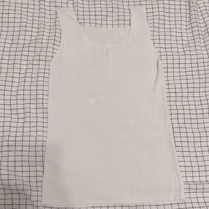 Ribbed Knit Square Neck Tank